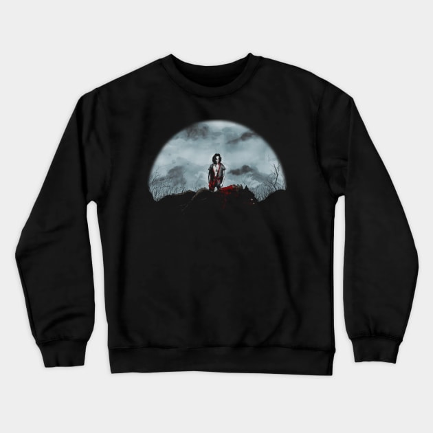 Boy vs Wolf Crewneck Sweatshirt by LVBart